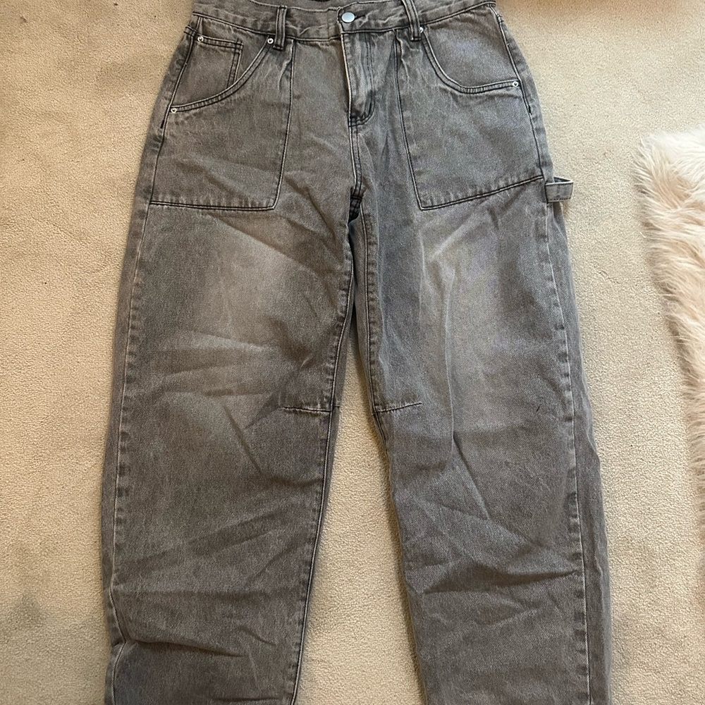 SHEIN Men's Charcoal Relaxed Jeans